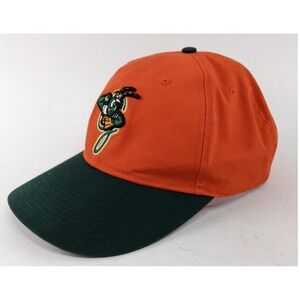 Greensboro Grasshoppers Minor League Baseball Hat Adjustable Orange Green Cap
